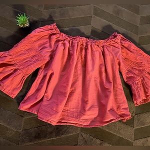 Orange Off Shoulder Top